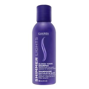 Clairol Professional Shimmer Lights Purple Shampoo fl. Oz | Neutralizes Brass & Yellow Tones For Blonde Silver Gray Highlighted Hair (2 Fl Oz (Pack of 1))