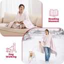 Spoiled Wife Wearable Blanket Hoodie, Valentines Day Gifts for Her Wife Women from Husband, Mothers Day Birthday Ideas, Throw Blanket for Women Shawl Wraps Poncho Robe, Pinkish White