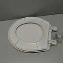 Bemis 730SLEC Slow Close Toilet Seat, Easy Clean Hinges and Durable Plastic Seat, Made in USA, Round, White