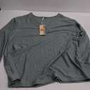 Dokotoo Womens Tops Dressy Casual V Neck Long Sleeve Shirts Buttons Business Casual Hollow Out Embroidered Tops L Gray