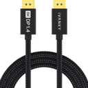 IVANKY DisplayPort Cable 10ft 1.4, 8K DP to DP Cable[8K@60Hz, 4K@144Hz, 1080P@240Hz], Support HBR3, 32.4Gbps, HDCP 2.2, HDR, 8K Display Port Cord Compatible for Gaming Monitor, TV, PC, Laptop - 10ft