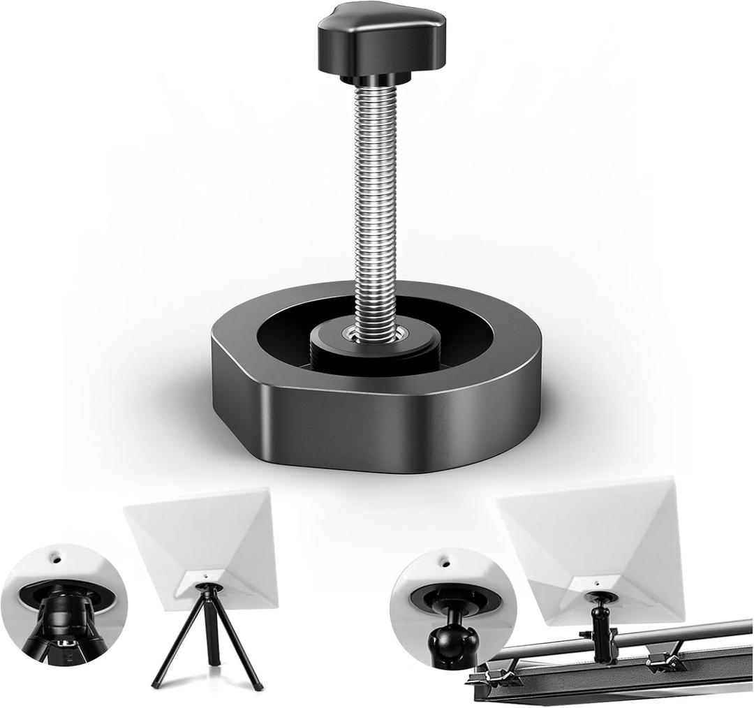 2 x VHBW Replacement Starlink Mini Tripod Adapter  Aluminum Alloy Mount Compatible with Starlink Mini, 3/8"16 & 1/4"20 Threaded, Fixing Clamp for Tripod and Accessories (NOT for New Mini)