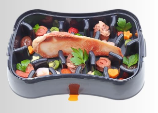 Marley Slowappy Slow Feeder - BPA-Free, Silicone Dog Feeding Bowl for Fast Eaters - Wet & Dry Food Suitable (Blue - Bowl Only)