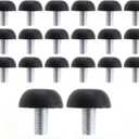 2 x 20PCS Sliding Outdoor Leveler 7/8in Mushroom Head Leveling Feet Foot Furniture Plastic Parts Adjustable Thread Patio Furniture Replacement Parts for Cabinets TV Cabinets Shoe Cabinets Black