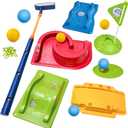 Kids Golf Set with Club - 16Pcs Kids Toy Golf Games Set, Mini Games Toddler Golf Set, Sports Outdoor Indoor Toys, Birthday for Girls Boys