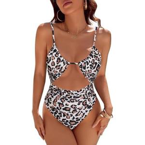 Blooming Jelly Womens One Piece Swimsuit Tummy Control Bathing Suit Sexy Flattering Cheeky High Cut Out Cute Ladies Swimwear, Medium