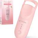 Heated Eyelash Curler - 10s Heat, 3s Curl, Mini Burn-Proof Design with Heat Sensitive Silicone Pad, 24H Hold to Style Natural Eyelashes Dual-Temp Control & Type-C Recharge