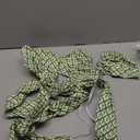 2 Pcs Green Block Print Bow Wreath Sash 24 x 16 Inch Christmas Wreath Sash for Front Door Holiday Floral Burlap Bow Accessories for Doorway Indoor Outdoor Garland Home (Green)