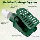 4in. Grate Yard Drain, Yard Drain Emitter for Sump Pump Discharge & Downspout Extensions, 10" W x 11.5" L x 4.7" H, Protects Foundation, Prevents Standing Water Includes 3" & 4" SCH 40 Pipe Adapter