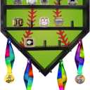 Championship Ring Display Case Baseball Softball Ring Holder (Dark Brown)