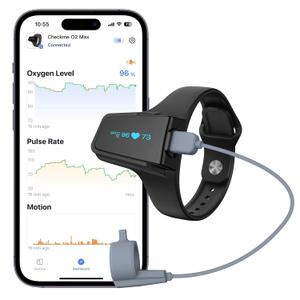 Wellue Wrist Pulse Oximeter with Audio Reminder| Bluetooth Blood Oxygen Monitor Rechargeable for Continuous SPO2 Tracking with 72 Hours Battery Life, Free APP & PC Reports
