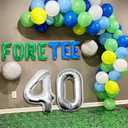 JeVenis Golf 40th Birthday Decorations Men 40th Birthday Decorations Foretee-Tee Birthday Banner 40th Golf Theme Birthday Party Decoration