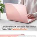 Seorsok Compatible with MacBook Neo 13 inch Case 2026 Release Model A3404 with A18 Pro Chip,Ultra-Slim High Clarity Plastic Hard Shell Case with Keyboard Cover, Anti-Fingerprints,Crystal Clear