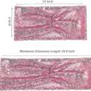 SquarePie Sequin Chair Sashes Bands 30PCS Fuchsia Pink Glitter Decorative Bows for Wedding Party Reception Events Ceremony Banquet