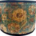 Floral Lamp Shades E27 Vintage Lampshade 11.8" x 7.9" Printed Oval Lamp Cover for Table Floor Light Chandelier(Flower Printing)