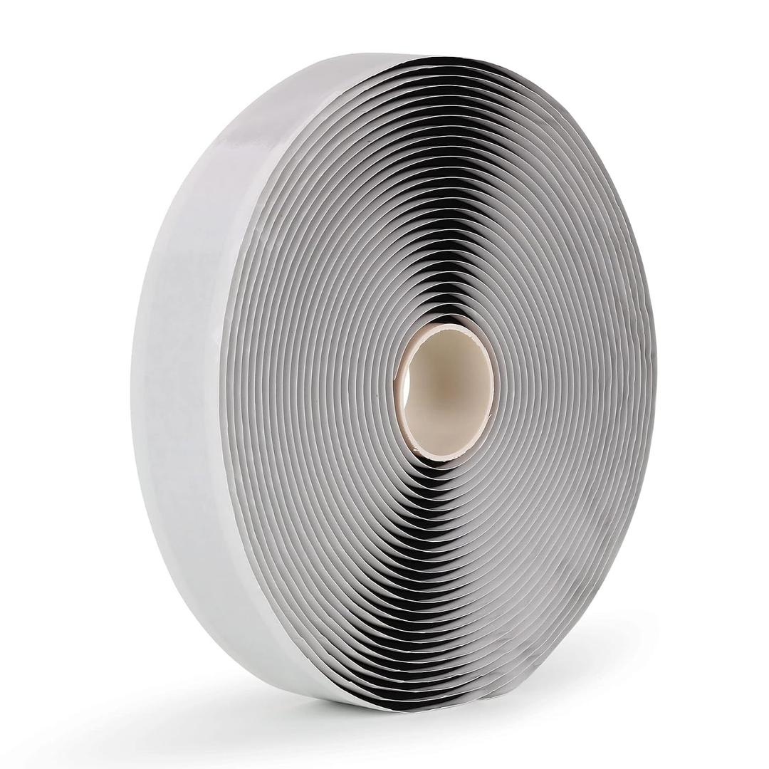 LLPT Butyl Tape Black 1 Inch x 33Ft Tight Seal for Leak Proof EPDM RV Repair Window Glass Boat Sealing Roof Pipe Patching(BST233)