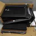 Furologee Entryway Table, 38'' Console Sofa Table with 3 Fabric Drawers, Industrial Entry Way Table with Storage Shelves, Display Shelf for Living Room, Hallway, Entrance, Foyer, Rustic Brown