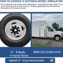 hightall 16 Wheel Simulators, 16" 8 Lug Stainless Steel RV Hubcaps,Polished Surface,2Pcs Front Wheel/2Pcs Rear Wheel,Bolts On Wheel Cover Set Compatible with Ford 2008-2025 E-350/E450 Dual Rear Wheel