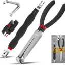 Electrical Disconnect Pliers 37960, Connector Separator 13120, Automotive Electrical Connector,Plug Pliers,Terminal Removal Tool,Fuel Line Petrol Clip Pipe & Hose Disconnect Tools (Straight, Black)