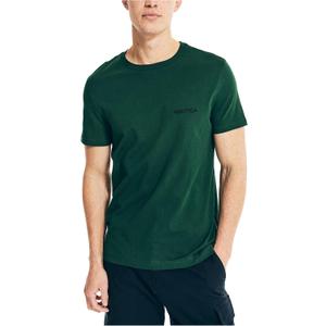 Nautica Short Sleeve Solid Crew Neck T-shirt Shirt (Green, XL)