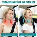 2PCS Welbrit Car Pillow for Car Neck Pillow for Driving Seat Lumbar Support Soft Cushion with Extra Filling Accessories Back Support for Travel Nap and Trips Sleeping(Blue, Head)