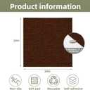 24 * 24in Peel and Stick Carpet Tiles, Self Adhesive Floor Squares with Extra Soft Pad, Easy Installation for Bedroom, Living Room, Office, Rental (10, Brown)
