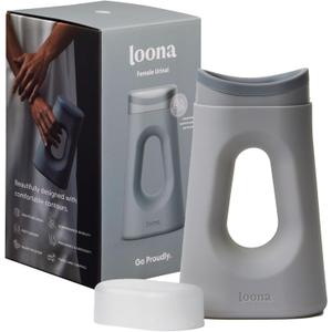 Loona Premium Female Urinal - Quiet, No Splash Design for Women - Ideal for Bedside, Travel, and Outdoor Use - Moon Grey - HSA/FSA Eligible Loona Premium Female Urinal - Quiet, No Splash Design for Women - Ideal for Bedside, Travel, and Outdoor Use - Moon Grey - HSA/FSA Eligible