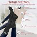 Pilates, Yoga Socks with Non Slip Grips for Women, Crew Grip Sock for Barre Shoes, Pilates Outfit Pack of 4 (6-10, Black)