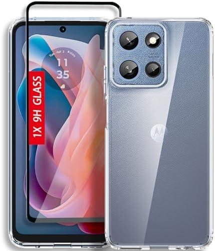Guarishel for Motorola Moto-G-2025 Case: Military-Grade Shockproof Phone Cover with Tempered Glass Screen Protector, Anti-Scratch & Reinforced Bumpers - Crystal Clear