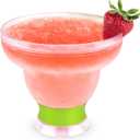 HOST Freeze Stemless Margarita Glasses Double Walled Insulated Gel Chiller Plastic Margarita Cups - Frozen Cocktail Glass, Set of 1, 12 oz, Green