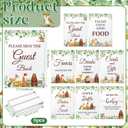 Yousoontic 8 Pcs Woodland Table Signs for Baby Shower Decorations Baby Shower Table Decorations Thank You Acrylic Sign Centerpieces with Stand 5 x 7" for Party Decor