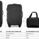 Travelers Club Midtown Hardside 4-Piece Luggage Travel Set, Black
