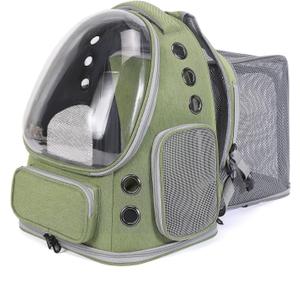 Cat Backpack Carrier for Large Cats, Expandable Cat Bubble Backpack, Dog Carriers for Small Medium Dogs, Airline Approved Pet Carrier for Travel Hiking Outdoor(Green)