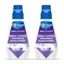 Crest Mouthwash/Mouth Rinse, 3D White Brilliance Whitening, Alcohol Free, Clean Mint, 2x1L (33.8 fl oz)
