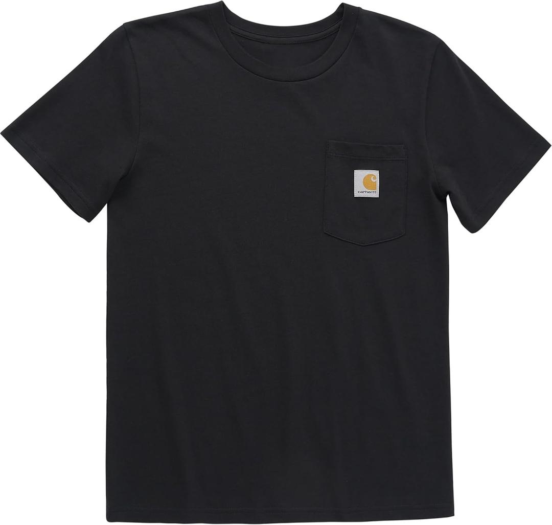 Carhartt Kids' Short Sleeve Pocket T-Shirt Tee Shirt (Black,  S-8/ 10)