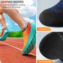 BULLIANT Men Running Socks 6Pairs-Ankle Athletic Socks Wicking Cushioned for Men Walking-Arch Compression Support(6Pairs, Shoes Size:Men 10-12)
