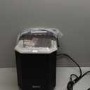 Silonn Ice Maker Countertop, Portable Ice Machine with Carry Handle, Self-Cleaning Ice Makers with Basket and Scoop, 9 Cubes in 6 Mins, 26 lbs per Day, Ideal for Home, Kitchen, Camping, RV (Black)