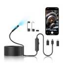DualLens Endoscope Camera with Light,1920P HD Inspection Camera for Automotive & Home, IP67 Waterproof Borescope with Semi-Rigid Snake Cable, Detects Pipe Clogs, Engine Issues-16.5FT for iPhone Android