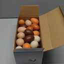 Beeveer 50 Pcs Plastic Easter Eggs Bulk for Easter Hunt 1.6 x 2.4 Inch Colorful Hanging Plastic Eggs for Basket Fillers Party Favor DIY Crafts Decoration(Brown Series)