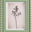1 Pack 5 x 7 Picture Frame, Wood Beaded Boho Photo Frame, Vintage Photo Display, Wall Hanging Desk Standing Decor, Birthday Anniversary for Family, Couple, Friends (Sage Green)