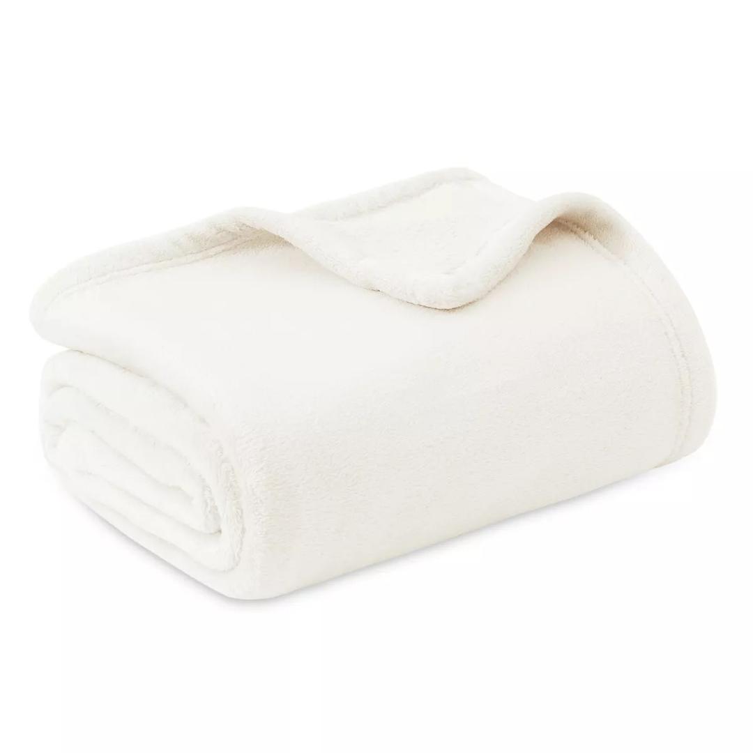 Cozy Comfort by Bedsure | Flannel Blanket Solid, 60x80 Inches