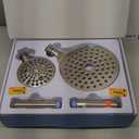 MakeFit Dual Filtered Rain Shower Head Combo, High Pressure Handheld Shower Head with Adjustable Bar - Rainfall Shower Head And Showerhead with Filter for Hard Water - Removes Chlorine(Brushed Nickel)