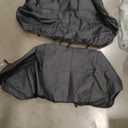 Three Piece Car Seat Cover Leather Black 30"x48" , Rear Row