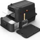 Enclosed Stainless Steel Cat Litter Box with Odor Control, Modular Design with Drawer and Flip Door, Easy to Clean and Wash,Non-Stick Interior,Extra Large Size Fits All Cats(Black)