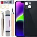 Back Glass Replacement for iPhone 14 All Carriers with Professional Repair Tool Kit (Black)