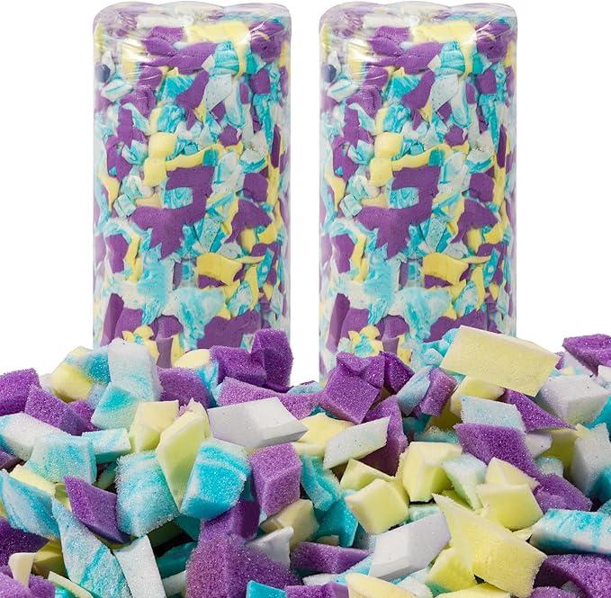 BBGDIPG 10 LBS Shredded Memory Foam Filling, Random Color Bean Bag Chair Filler, Comfortable and Soft Beanbag Filling Suitable for Various Pillows/Punching Bag/Couch Cushions/Pouf/Dog Bed (10, Pounds)