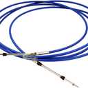 Marine 33C Throttle Shift Remote Control Box Cable For Yamaha Outboard Engine Boat Motor Steering System Blue (15FT, 2 PCs)