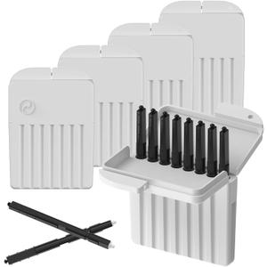 (40 Pcs) Phonak Cerumen Stop Wax Guards Filters for Hearing Aids Resound,Widex and Unitron, Hearing Aid Accessories Cerumen Stop Cleaning Tool Replacement Parts, Ear Supplies Cleaning Kit (5 Packs (Milky)