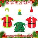 3 Set Christmas Goose Outfit Santa Claus Snowman Christmas Tree Lawn Porch 23" Goose Clothes Xmas Costume for Winter Xmas Outdoor Patio Yard Decor