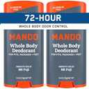 Mando Whole Body Deodorant For Men - Smooth Solid Stick - 72 Hour Odor Control - Aluminum Free, Baking Soda Free, Skin Safe - 2.6 ounce (Pack of 2) - Mt Fuji